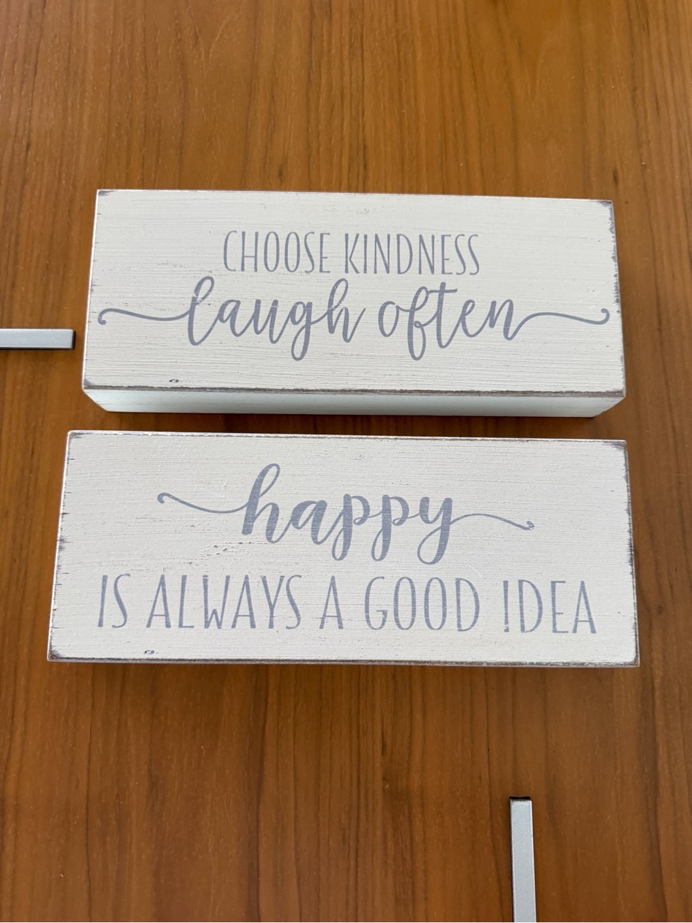 Set of 2 Quill to Paper by Sixtrees Decorative Wooden Signs